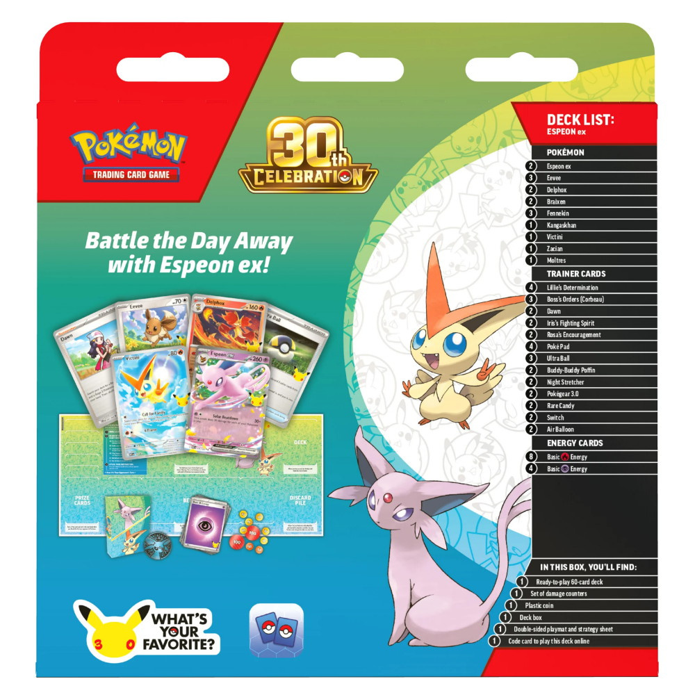 Pokémon TCG: 30th Celebration - Espeon ex Battle Deck