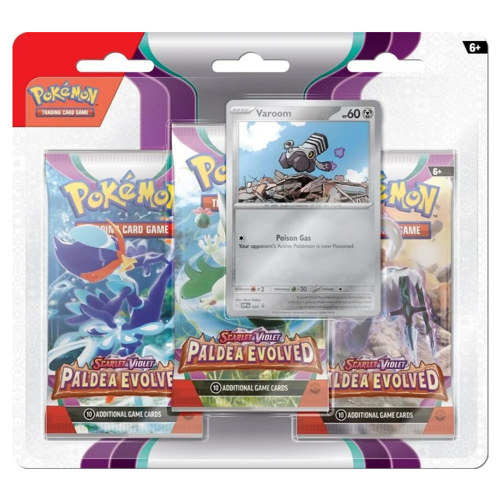 Pokémon TCG: Paldea Evolved Booster 3-Pack Varoom