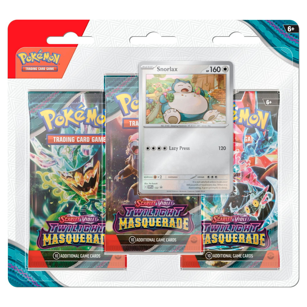 Pokémon TCG: Twilight Masquerade Boosters 3-Pack Snorlax