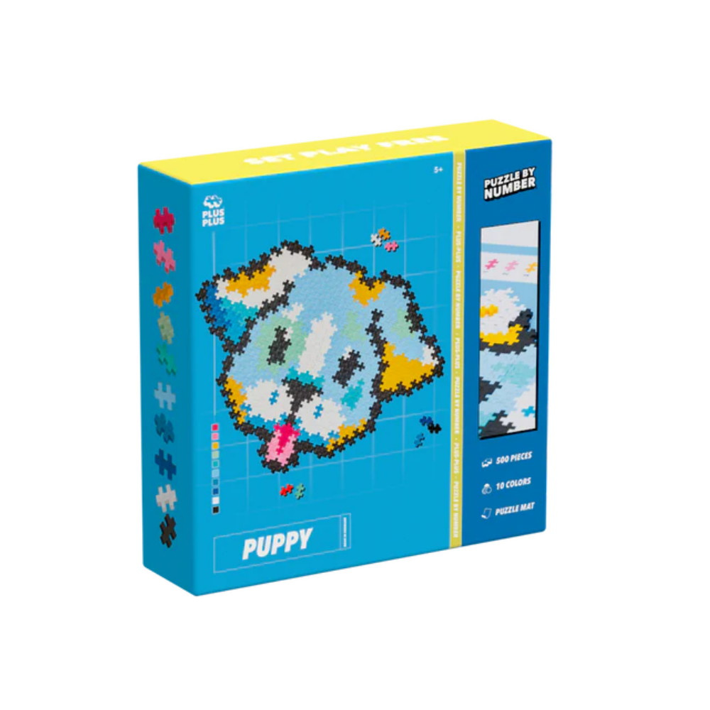 Plus-Plus - Puslespil med tal Hundehvalp 500 stk