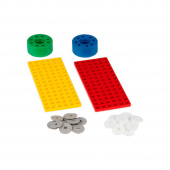 Plus-Plus - Byggeplader og hjul - Rød & Gul Plus-Plus - Byggeplader og hjul - Rød & Gul