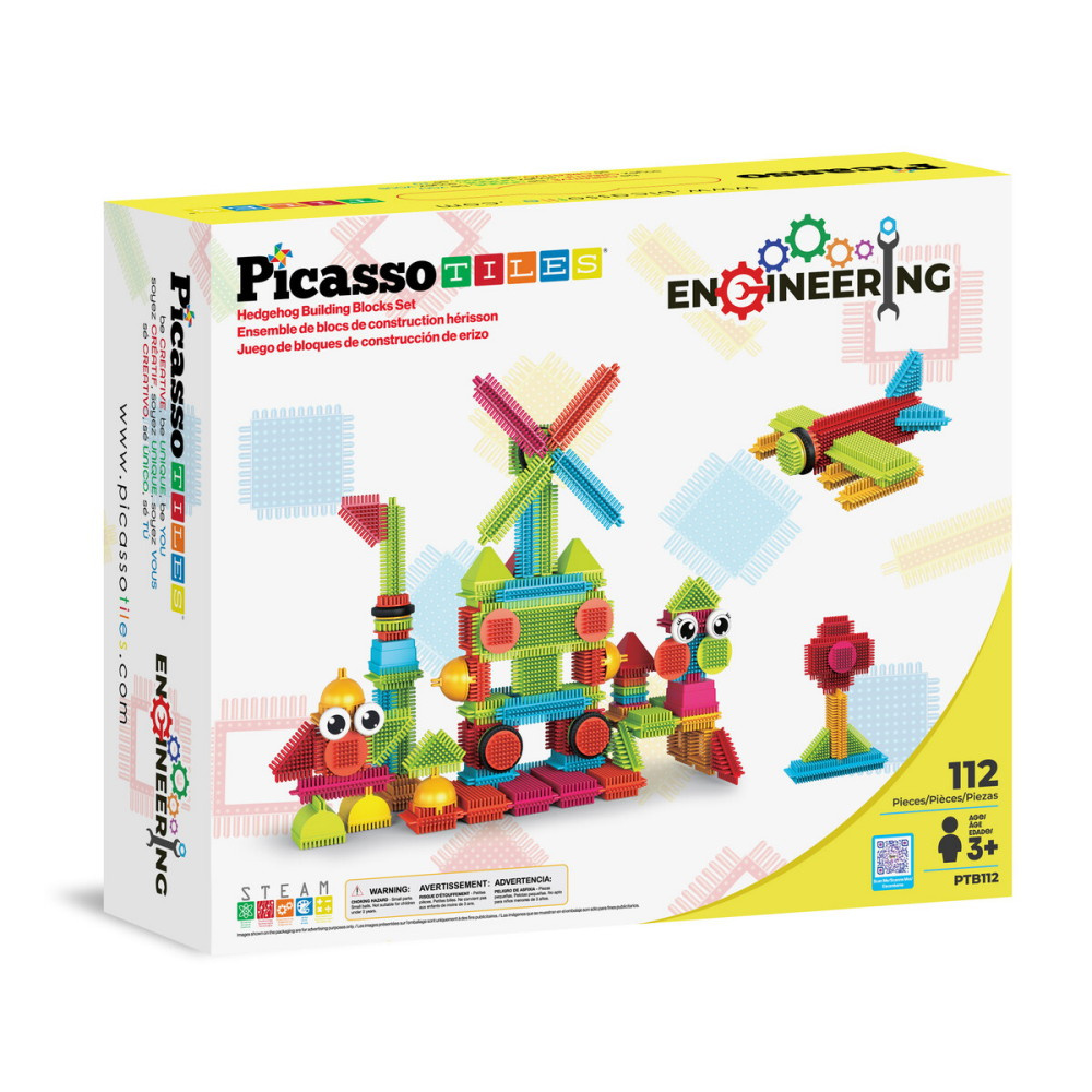 PicassoTiles Engineering Hedgehog set 112pcs