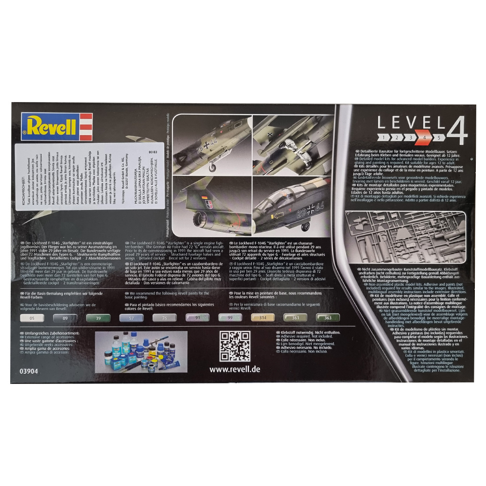 Revell - Lockheed Martin F-104G Starfighter 1:72 - 60 Pcs