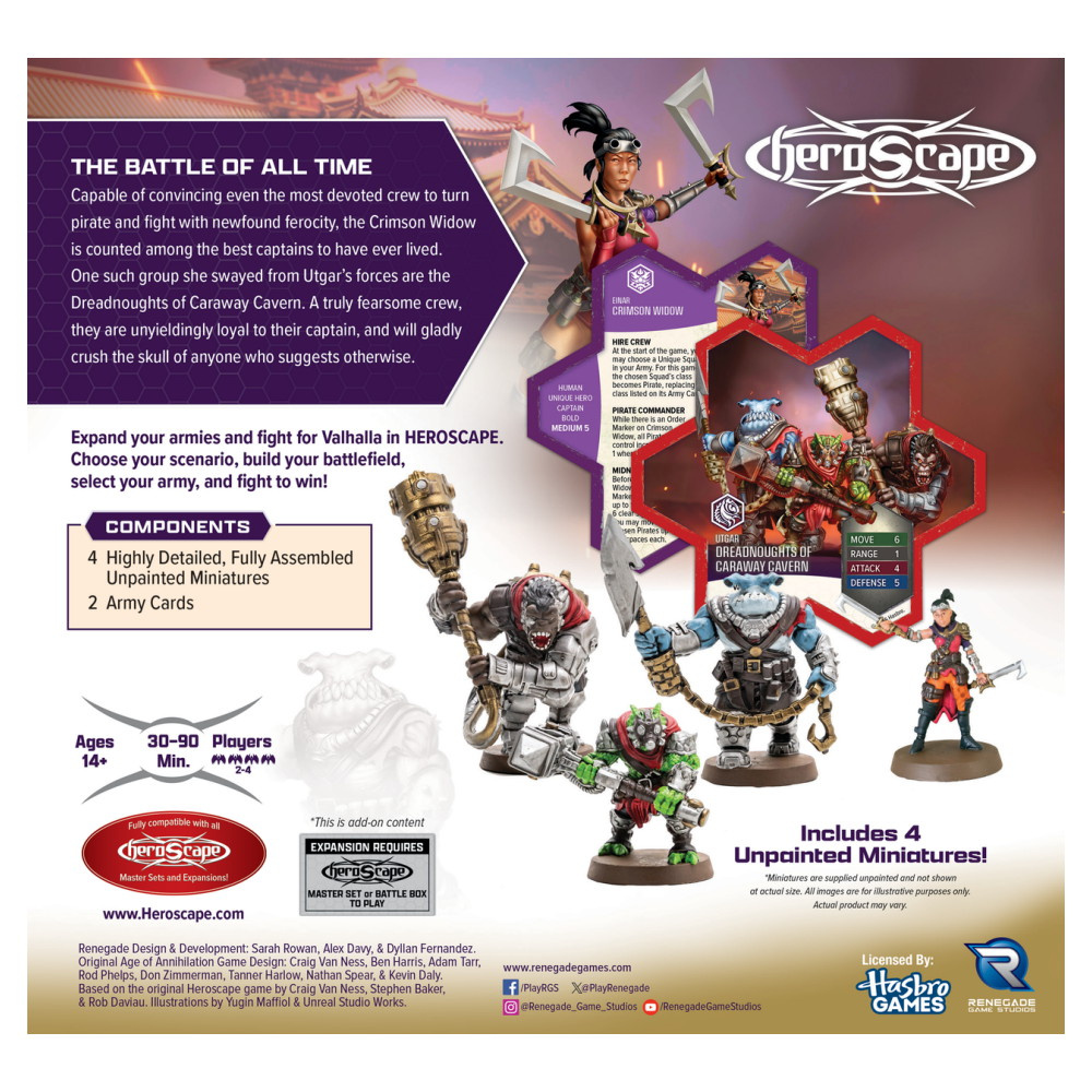 Heroscape: Embers of War - Crimson Widow & Dreadnoughts of Caraway Cavern Expansion