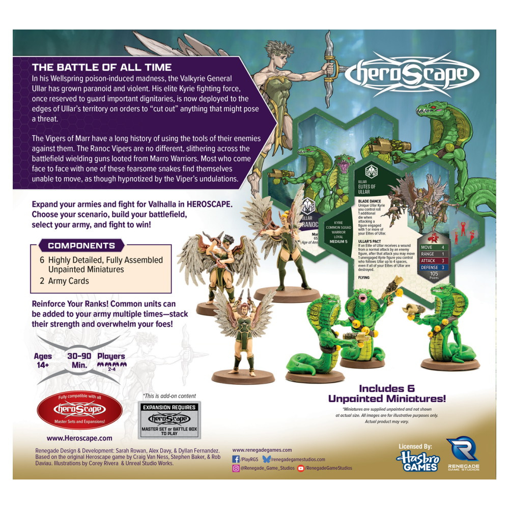 Heroscape: Elites of Ullar & Ranoc Vipers Common Army Expansion