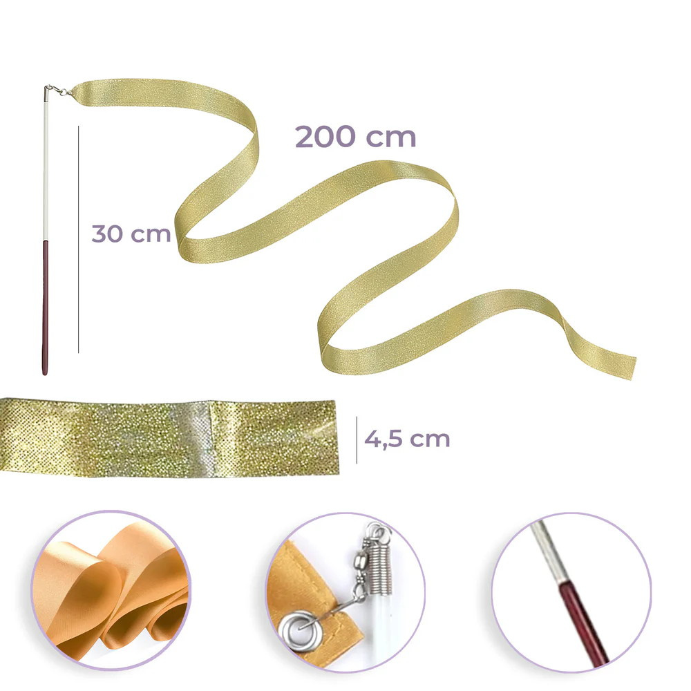 Gymnastikbånd Gyldne 2 stk