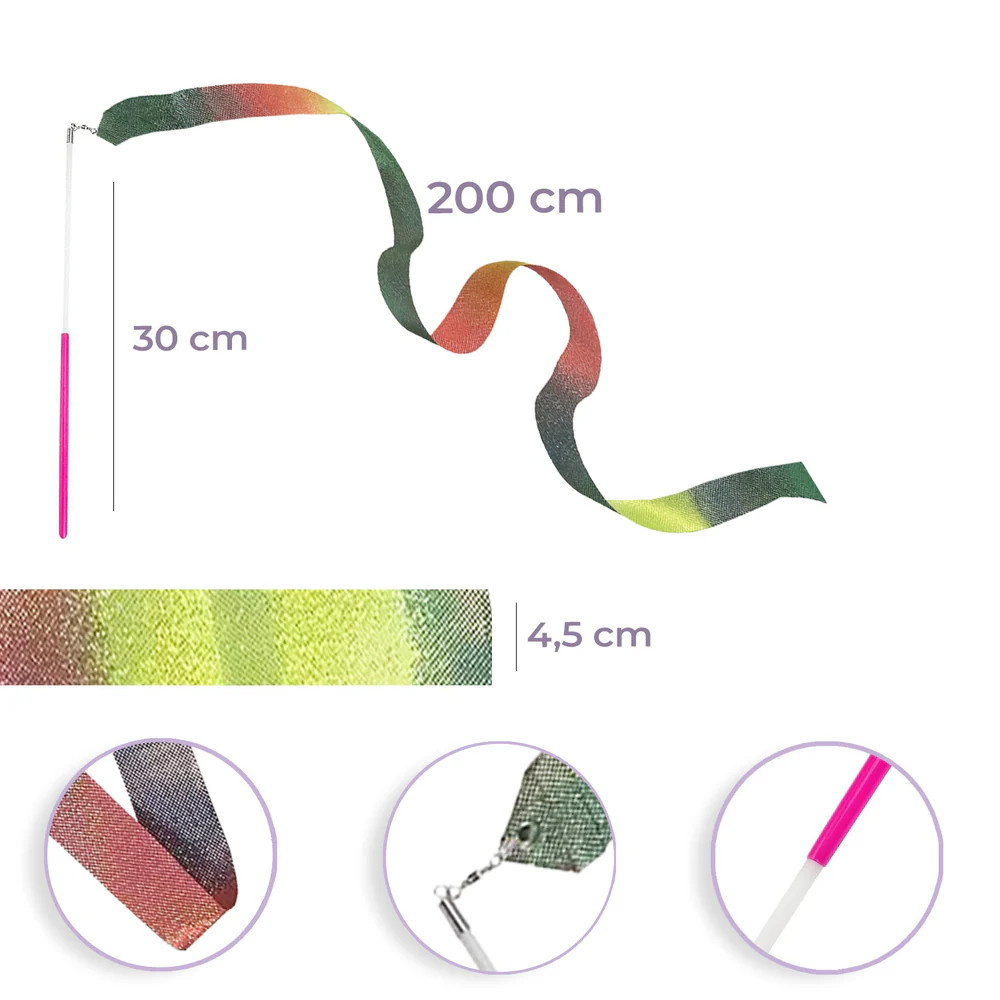 Gymnastikbånd Blandede farver 2 stk