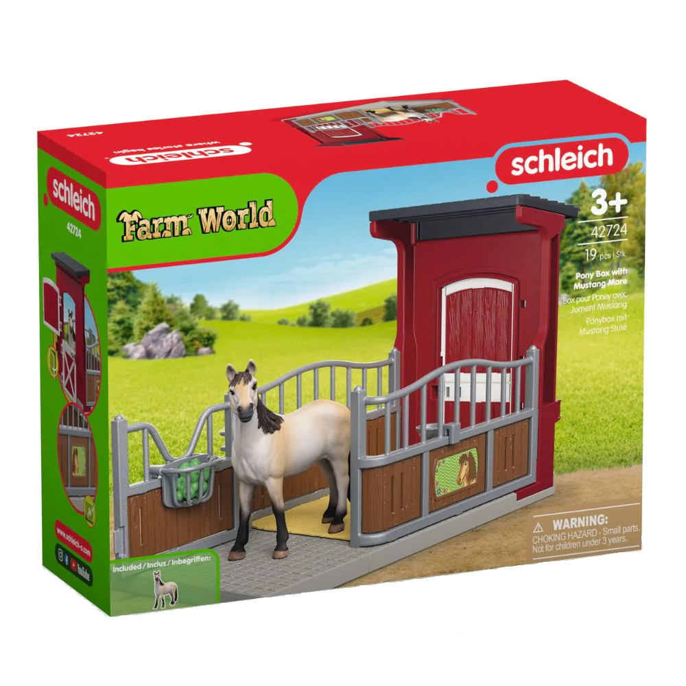 Schleich Ponyboks med mustang hoppe
