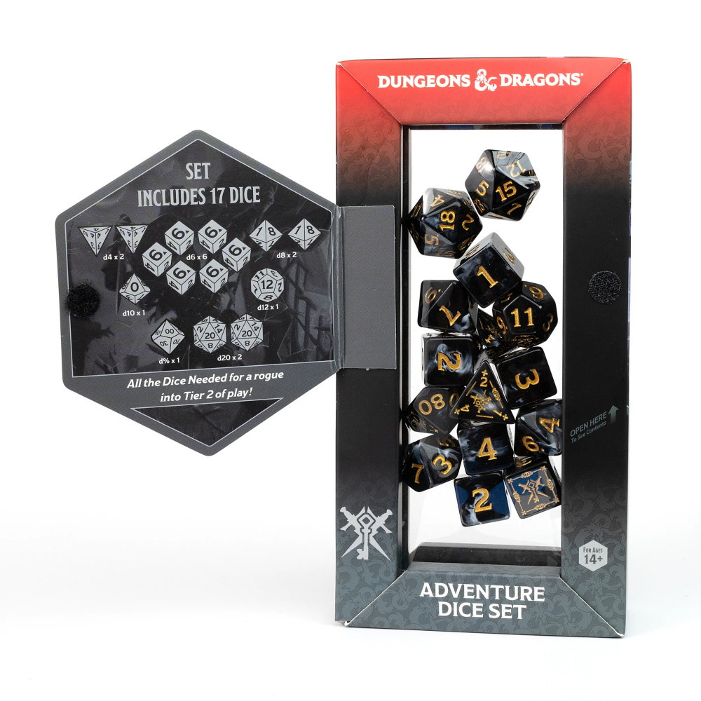 Dungeons & Dragons: Adventure Dice Set - Rogue Black