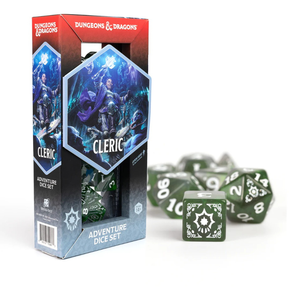 Dungeons & Dragons: Adventure Dice Set - Cleric Green