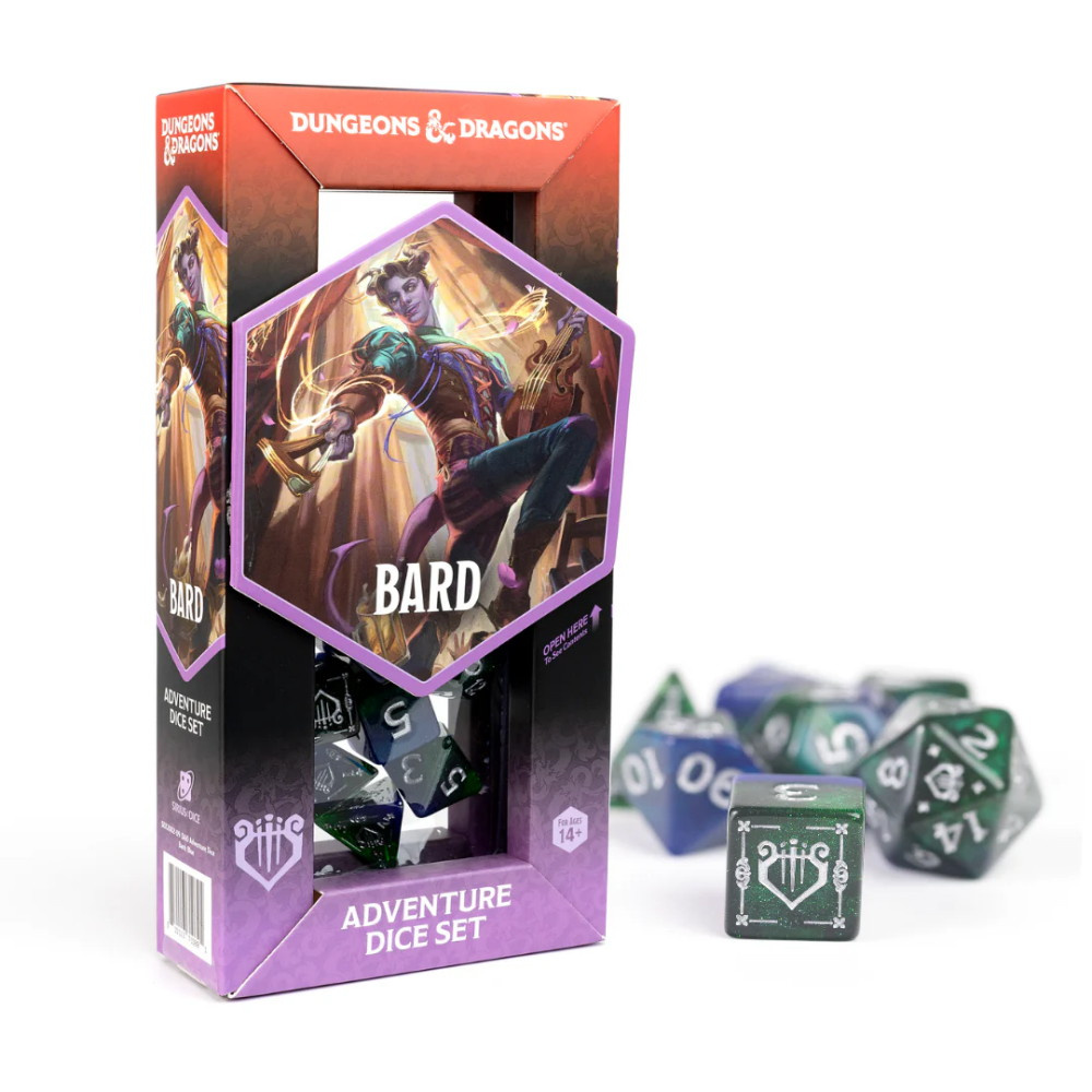 Dungeons & Dragons: Adventure Dice Set - Bard Blue/Green