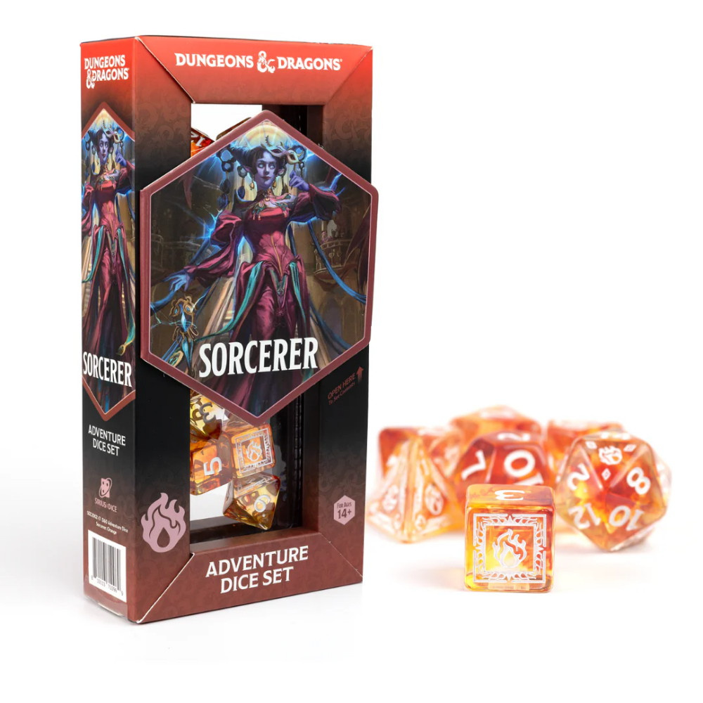 Dungeons & Dragons: Adventure Dice Set - Sorcerer Orange