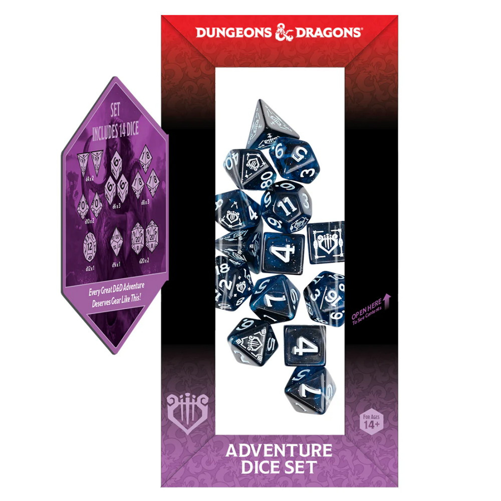 Dungeons & Dragons: Adventure Dice Set - Bard Blue/Black