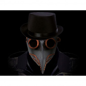 Latex Mask Steampunk Black Plague