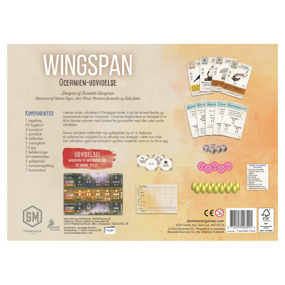 Wingspan: Oceanien-Udvidelse (Exp.) (DK)