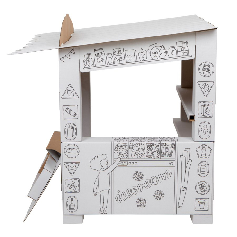 Cardboard building - Market stall