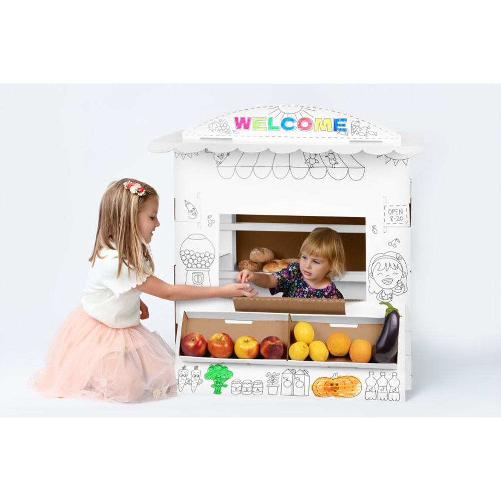 Cardboard building - Market stall