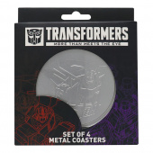 Transformers Set of 4 Embossed Metal Coasters Transformers Set of 4 Embossed Metal Coasters