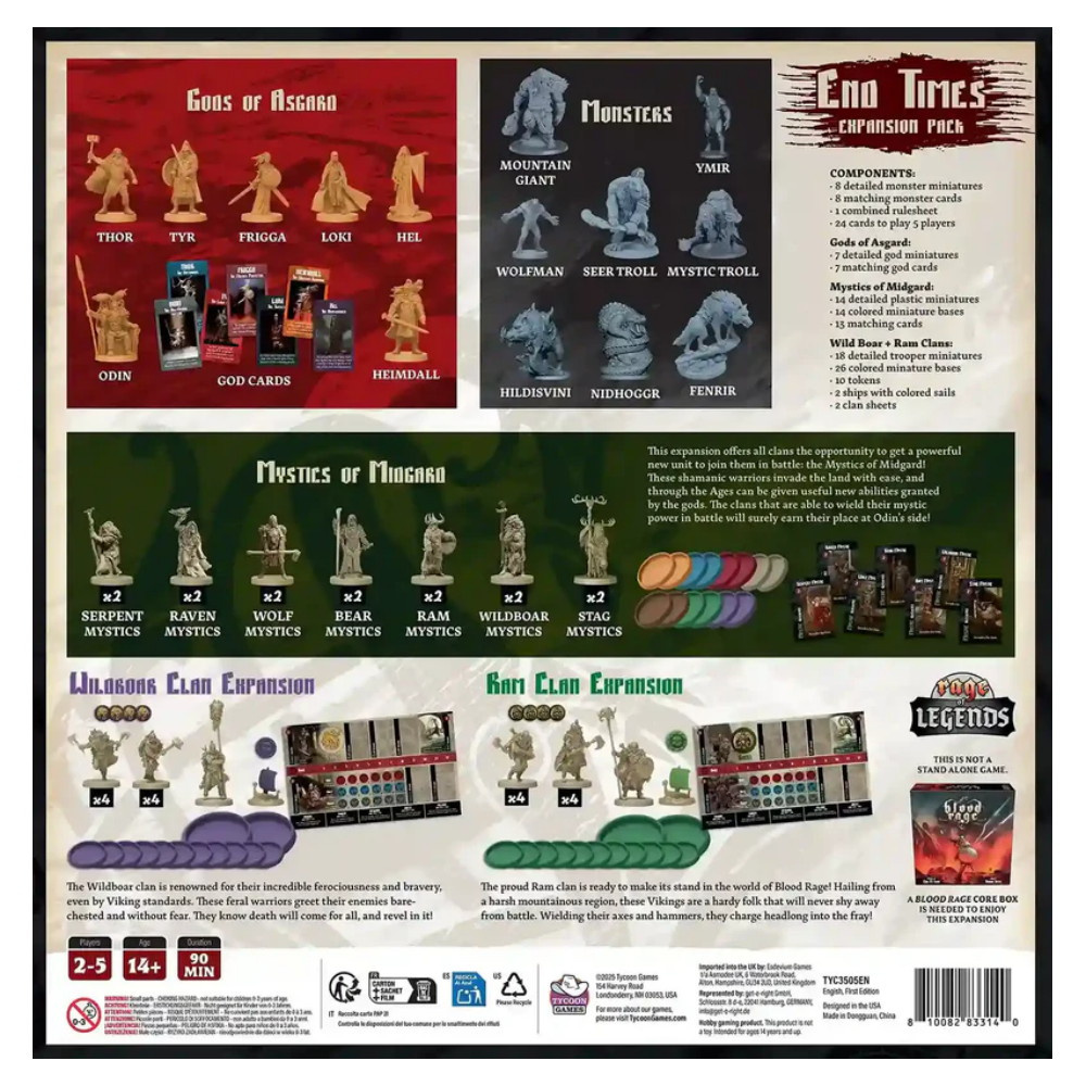 Blood Rage: End Times Expansion Pack