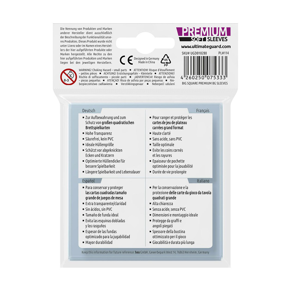 Ultimate Guard Sleeves 82 x 82 mm