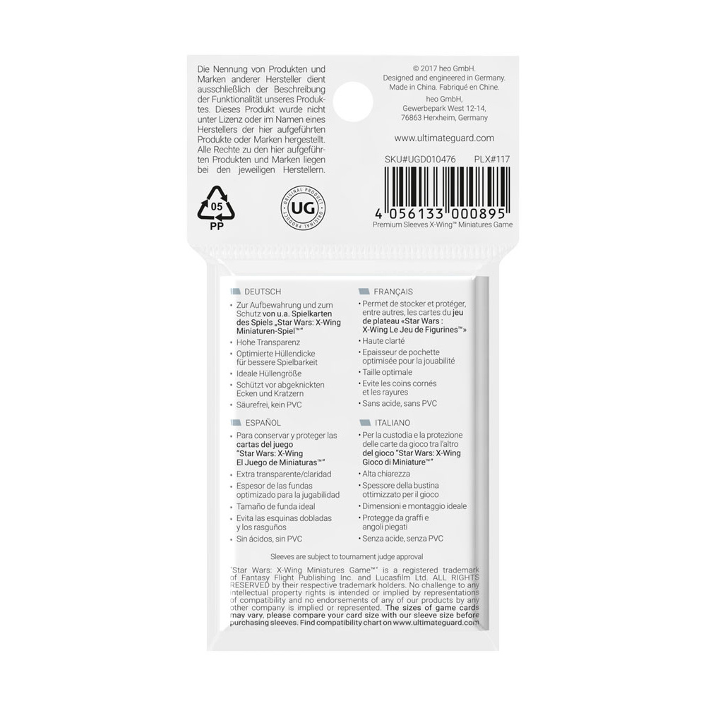 Ultimate Guard Sleeves 43 x 65 mm