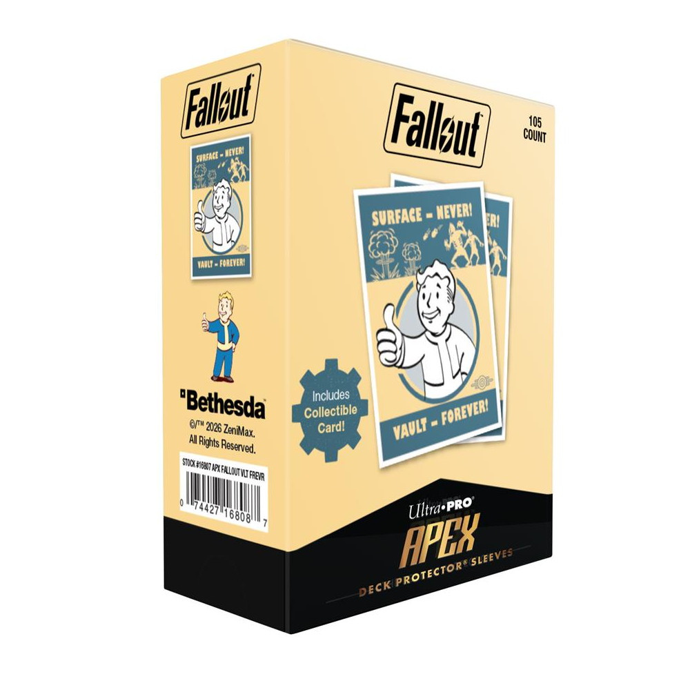 Fallout: Apex Deck Protector Sleeves - Vault Boy: Surface - Never! Vault - Forever!