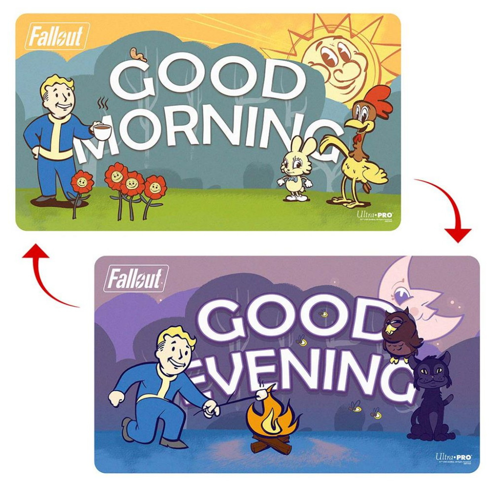 Fallout: Double-Sided Playmat - Vault Boy: Good Morning/Good Evening
