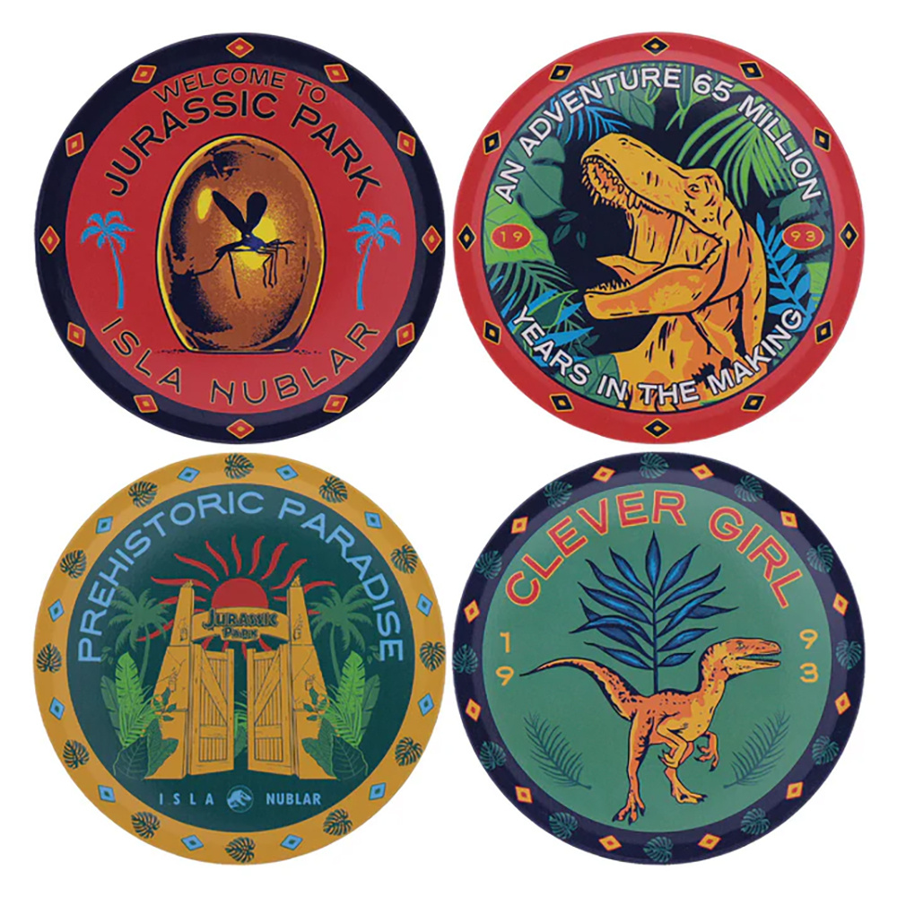 Jurassic Park Printed Metal Drinks Coasters