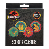 Jurassic Park Printed Metal Drinks Coasters Jurassic Park Printed Metal Drinks Coasters