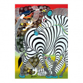 Heye: Tinga Tinga African art: Zebra 1000 brikker