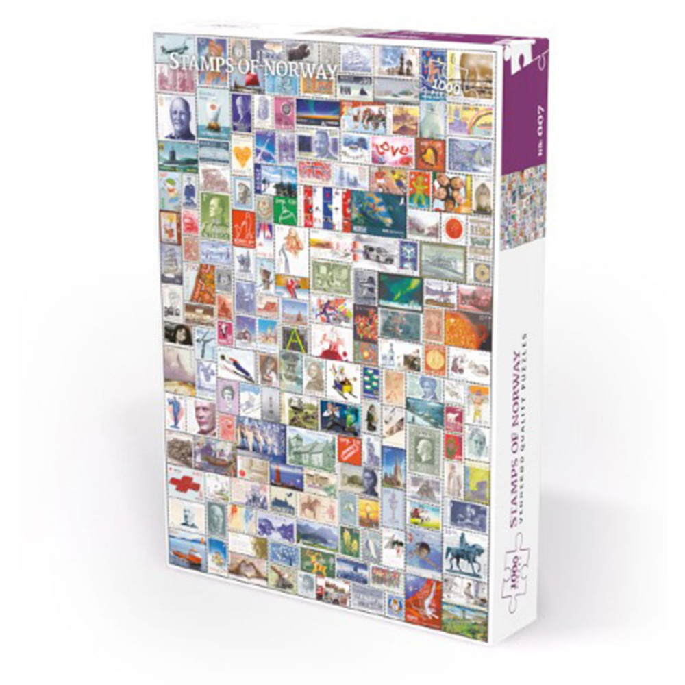 Puslespil - Stamps of Norway 1000 Brikker