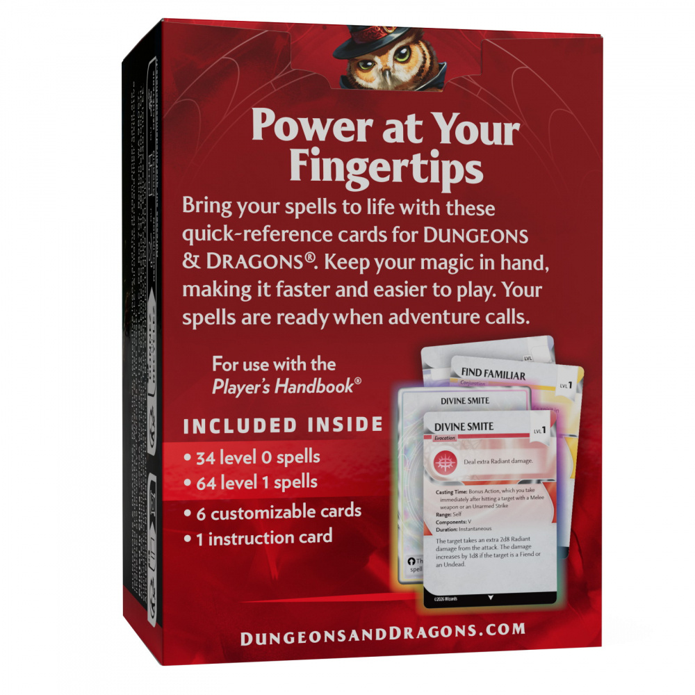 Dungeons & Dragons: Spells Levels 0-1 - Reference Cards