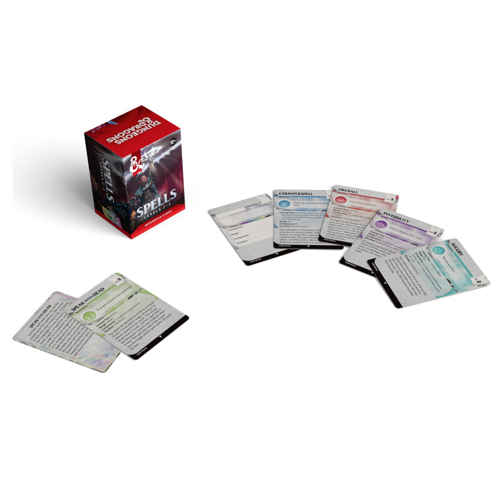 Dungeons & Dragons: Spells Levels 2-3 - Reference Cards