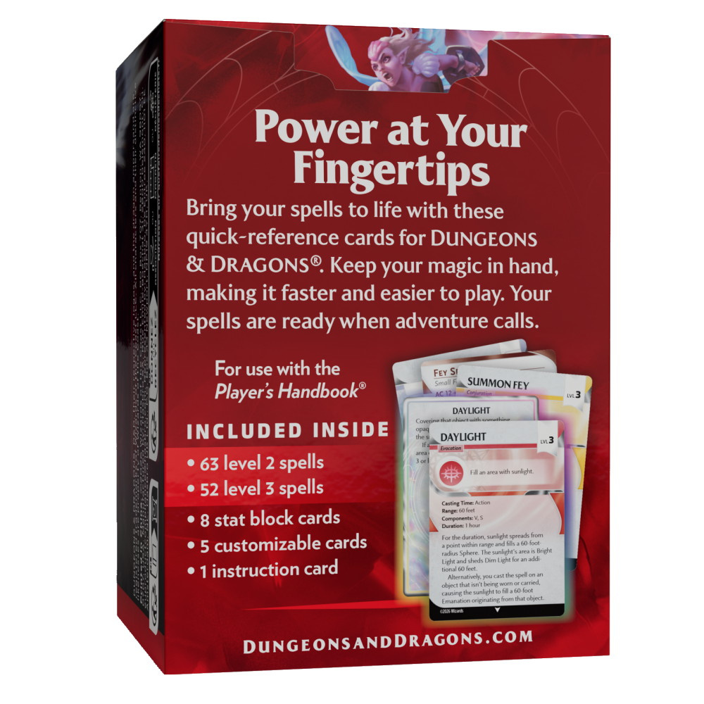 Dungeons & Dragons: Spells Levels 2-3 - Reference Cards