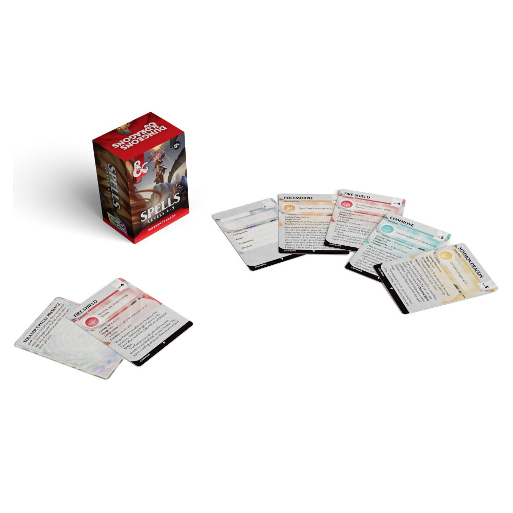 Dungeons & Dragons: Spells Levels 4-5 - Reference Cards