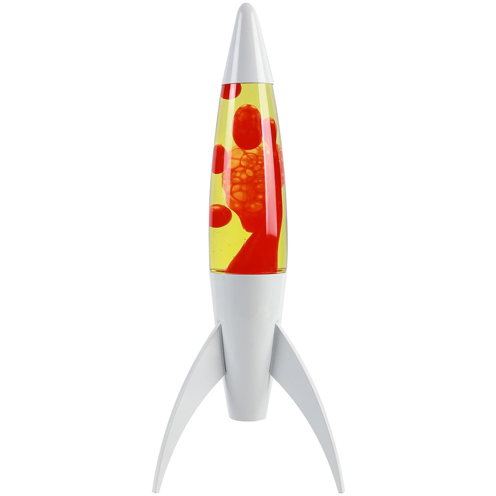 iTotal Lava Lamp - Rocket White/Yellow/Red