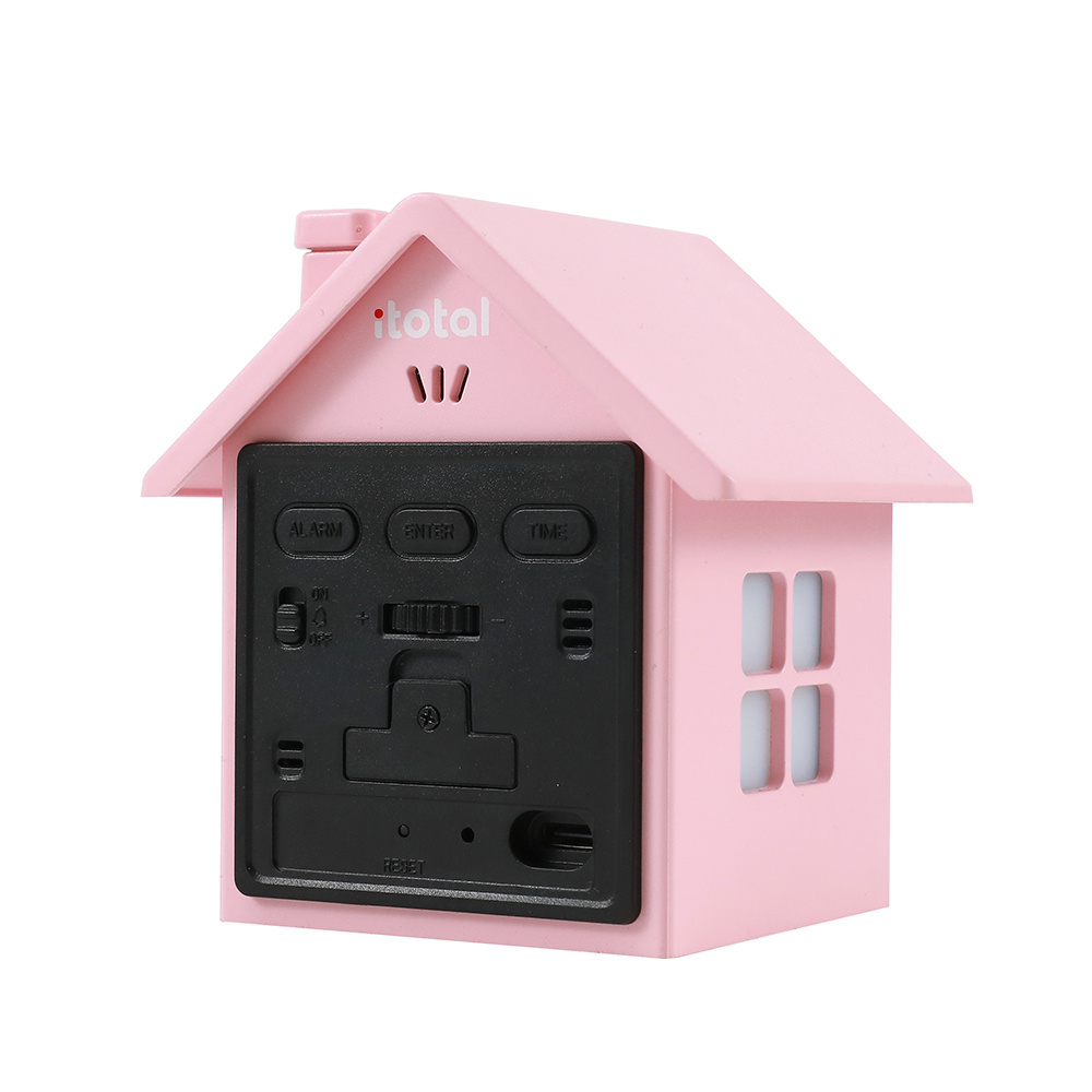 iTotal House Alarm Clock - Pastel Pink
